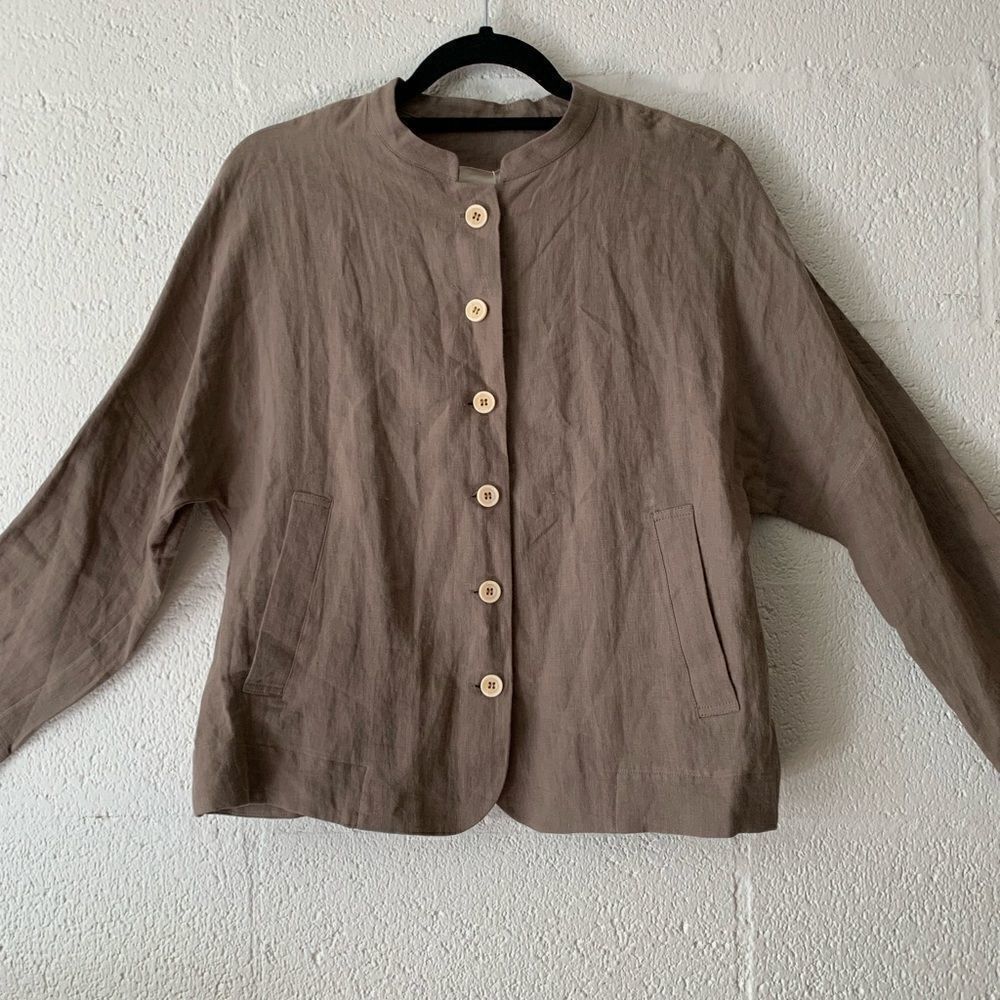 NWT Anthropologie The Korner Linen Jacket Small